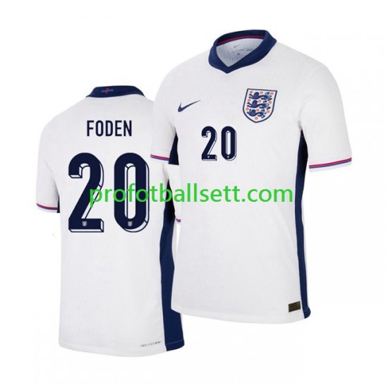 Fotballdrakt England Phil Foden 20 Herre Hjemmekit Euro 2024 Kortermet