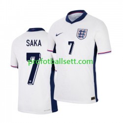 Fotballdrakt England Saka 7 Herre Hjemmekit Euro 2024 Hvit Kortermet