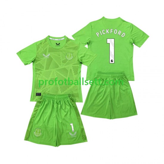 Fotballdrakt Everton Keeper Pickford 1 Barn Hjemmekit 2024-2025 Kortermet