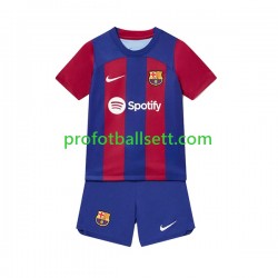 Fotballdrakt FC Barcelona Barn Hjemmekit 2023-2024 Kortermet