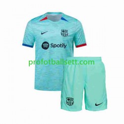 Fotballdrakt FC Barcelona Barn Tredjekit 2023-2024 Kortermet