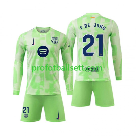 Fotballdrakt FC Barcelona F DE JONG 21 Barn Tredjekit 2024-2025 Langermet