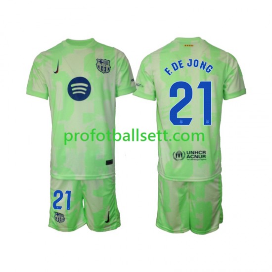 Fotballdrakt FC Barcelona F DE JONG 21 Barn Tredjekit 2024-2025 Kortermet
