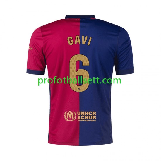 Fotballdrakt FC Barcelona GAVI 6 Herre Hjemmekit 2024-2025 Kortermet