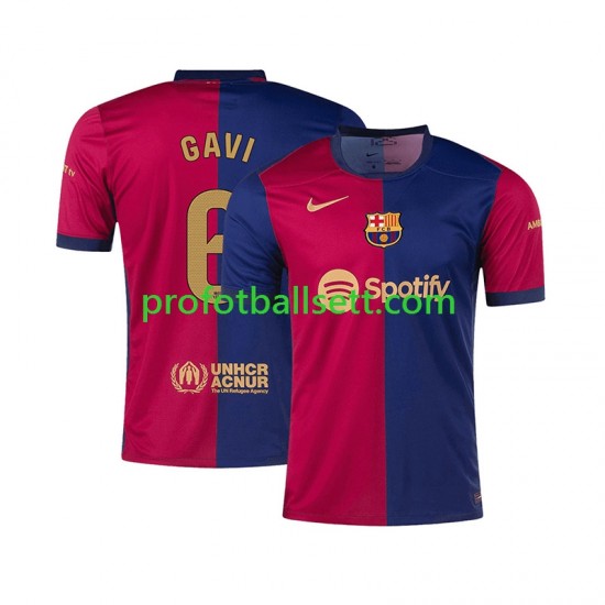 Fotballdrakt FC Barcelona GAVI 6 Herre Hjemmekit 2024-2025 Kortermet