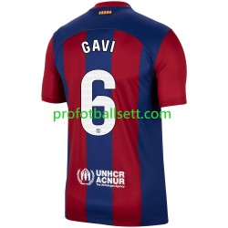 Fotballdrakt FC Barcelona Gavi 6 Herre Hjemmekit 2023-2024 Kortermet