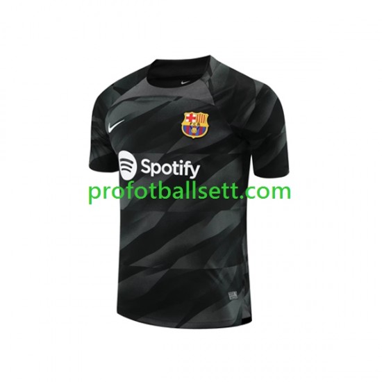 Fotballdrakt FC Barcelona Keeper Herre Bortekit 2023-2024 Kortermet