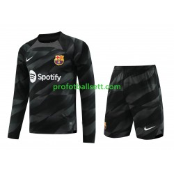 Fotballdrakt FC Barcelona Keeper Barn Bortekit 2023-2024 Langermet