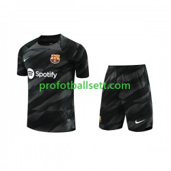 Fotballdrakt FC Barcelona Keeper Barn Bortekit 2023-2024 Kortermet