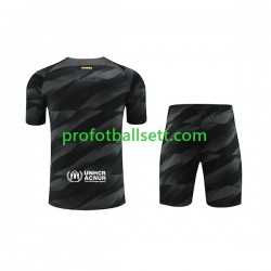 Fotballdrakt FC Barcelona Keeper Barn Bortekit 2023-2024 Kortermet