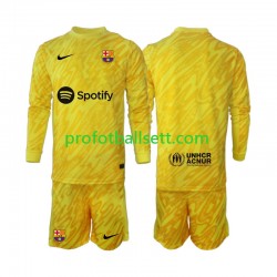 Fotballdrakt FC Barcelona Keeper Barn Bortekit 2024-2025 Langermet