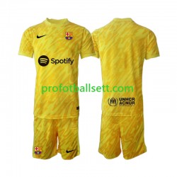 Fotballdrakt FC Barcelona Keeper Barn Bortekit 2024-2025 Kortermet