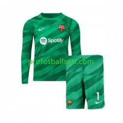Fotballdrakt FC Barcelona Keeper Ter Stegen 1 Barn Hjemmekit 2023-2024 Langermet