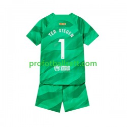 Fotballdrakt FC Barcelona Keeper Ter Stegen 1 Barn Hjemmekit 2023-2024 Kortermet