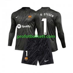 Fotballdrakt FC Barcelona Keeper Ter Stegen 1 Barn Tredjekit 2024-2025 Langermet