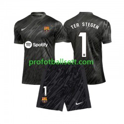 Fotballdrakt FC Barcelona Keeper Ter Stegen 1 Barn Tredjekit 2024-2025 Kortermet