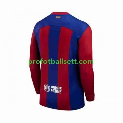 Fotballdrakt FC Barcelona Herre Hjemmekit 2023-2024 Langermet