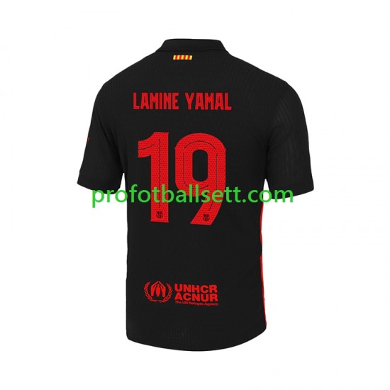 Fotballdrakt FC Barcelona LAMINE YAMAL 19 UCL Font Herre Bortekit 2024-2025 Kortermet