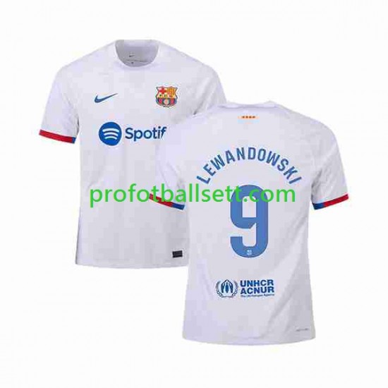 Fotballdrakt FC Barcelona LEWANDOWSKI 9 Herre Bortekit 2023-2024 Kortermet