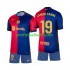 Fotballdrakt FC Barcelona Lamine Yamal 19 Barn Hjemmekit 2024-2025 Kortermet