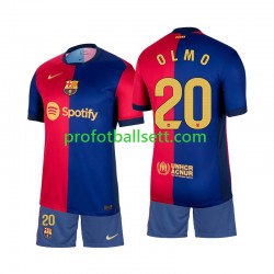 Fotballdrakt FC Barcelona Olmo 20 Barn Hjemmekit 2024-2025 Kortermet