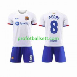 Fotballdrakt FC Barcelona Pedri 8 Barn Bortekit 2023-2024 Kortermet