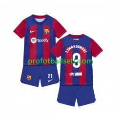 Fotballdrakt FC Barcelona Robert Lewandowski 9 Barn Hjemmekit 2023-2024 Kortermet
