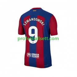 Fotballdrakt FC Barcelona Robert Lewandowski 9 Herre Hjemmekit 2023-2024 Kortermet