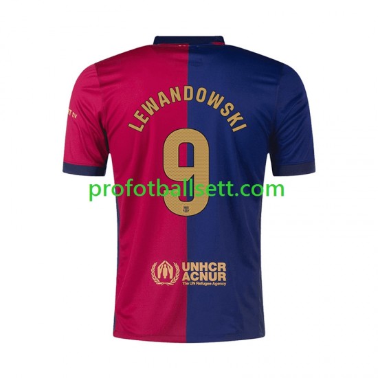 Fotballdrakt FC Barcelona Robert Lewandowski 9 Herre Hjemmekit 2024-2025 Kortermet