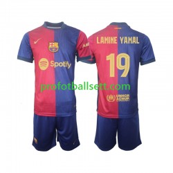 Fotballdrakt FC Barcelona UCL Font Lamine Yamal 19 Barn Hjemmekit 2024-2025 Kortermet