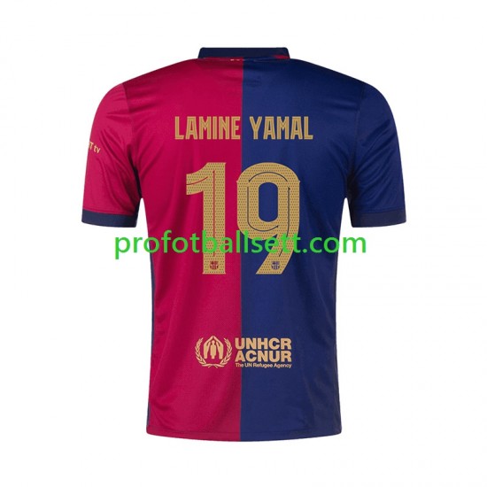 Fotballdrakt FC Barcelona UCL Font Lamine Yamal 19 Herre Hjemmekit 2024-2025 Kortermet