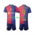 Fotballdrakt FC Barcelona UCL Font Robert Lewandowski 9 Barn Hjemmekit 2024-2025 Kortermet