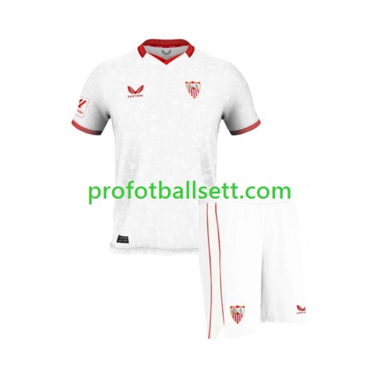 Fotballdrakt Sevilla FC Barn Hjemmekit 2023-2024 Kortermet