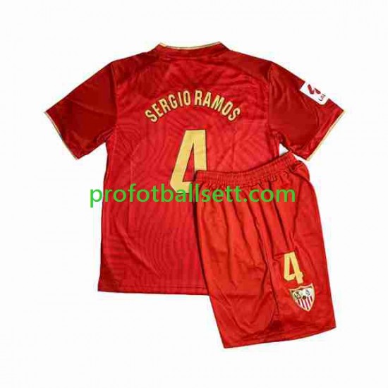 Fotballdrakt Sevilla FC Sergio Ramos 4 Barn Bortekit 2023-2024 Kortermet
