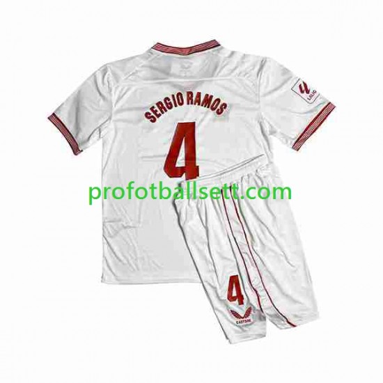Fotballdrakt Sevilla FC Sergio Ramos 4 Barn Hjemmekit 2023-2024 Kortermet