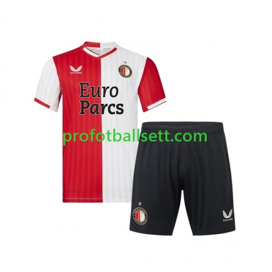 Fotballdrakt Feyenoord Rotterdam Barn Hjemmekit 2023-2024 Kortermet