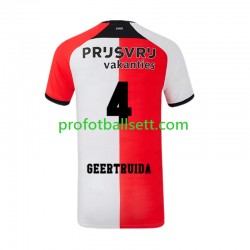 Fotballdrakt Feyenoord Rotterdam Lutsharel Geertruida 4 Herre Hjemmekit 2024-2025 Kortermet