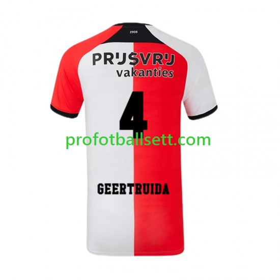 Fotballdrakt Feyenoord Rotterdam Lutsharel Geertruida 4 Herre Hjemmekit 2024-2025 Kortermet