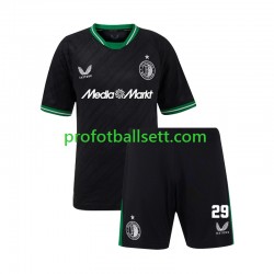 Fotballdrakt Feyenoord Rotterdam Santiago Gimenez 29 Barn Bortekit 2024-2025 Kortermet