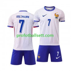 Fotballdrakt Frankrike Antoine Griezmann 7 Barn Bortekit Euro 2024 Kortermet