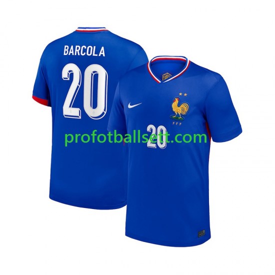 Fotballdrakt Frankrike Bradley Barcola 20 Herre Hjemmekit 2024 Kortermet