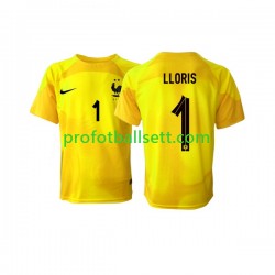 Fotballdrakt Frankrike Keeper Hugo Lloris 1 Herre Tredjekit VM 2022 Kortermet