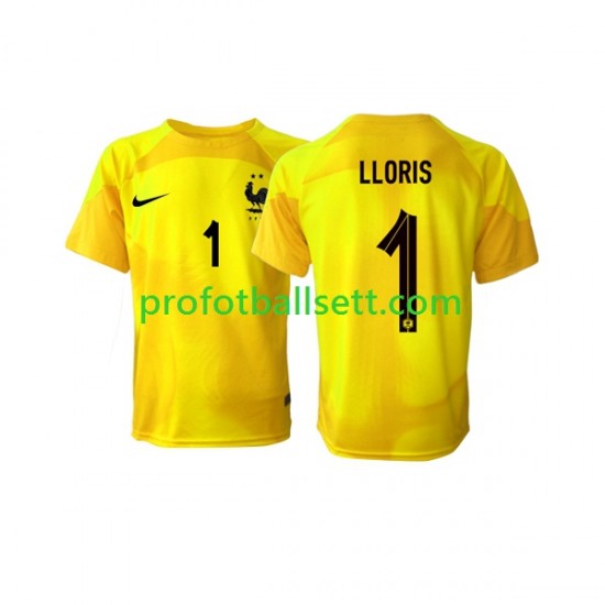 Fotballdrakt Frankrike Keeper Hugo Lloris 1 Herre Tredjekit VM 2022 Kortermet