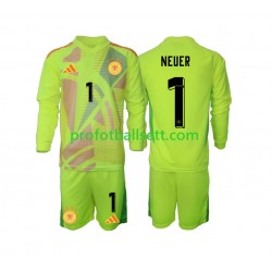 Fotballdrakt Tyskland Keeper Manuel Neuer 1 Barn Bortekit Euro 2024 Langermet