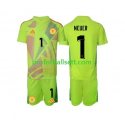 Fotballdrakt Tyskland Keeper Manuel Neuer 1 Barn Bortekit Euro 2024 Kortermet