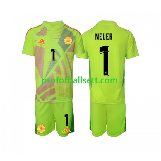 Fotballdrakt Tyskland Keeper Manuel Neuer 1 Barn Bortekit Euro 2024 Kortermet