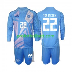 Fotballdrakt Tyskland Keeper Ter Stegen 22 Barn Fjerdekit 2024-2025 Langermet