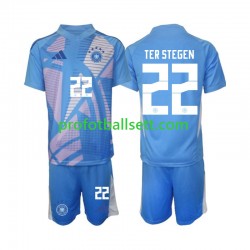 Fotballdrakt Tyskland Keeper Ter Stegen 22 Barn Fjerdekit 2024-2025 Kortermet