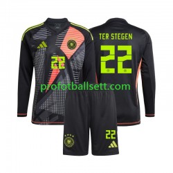 Fotballdrakt Tyskland Keeper Ter Stegen 22 Barn Hjemmekit Euro 2024 Langermet