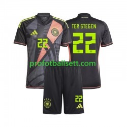 Fotballdrakt Tyskland Keeper Ter Stegen 22 Barn Hjemmekit Euro 2024 Kortermet